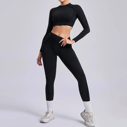 High Waist Skinny Breathable Seamless Yoga Set