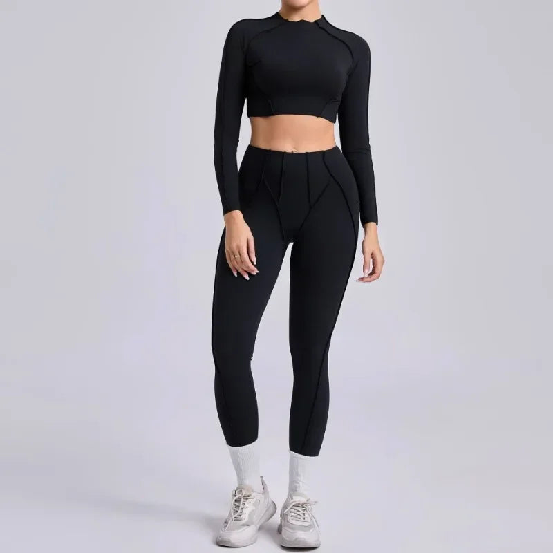 High Waist Skinny Breathable Seamless Yoga Set