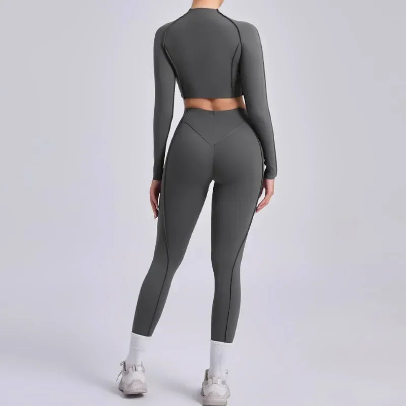 High Waist Skinny Breathable Seamless Yoga Set