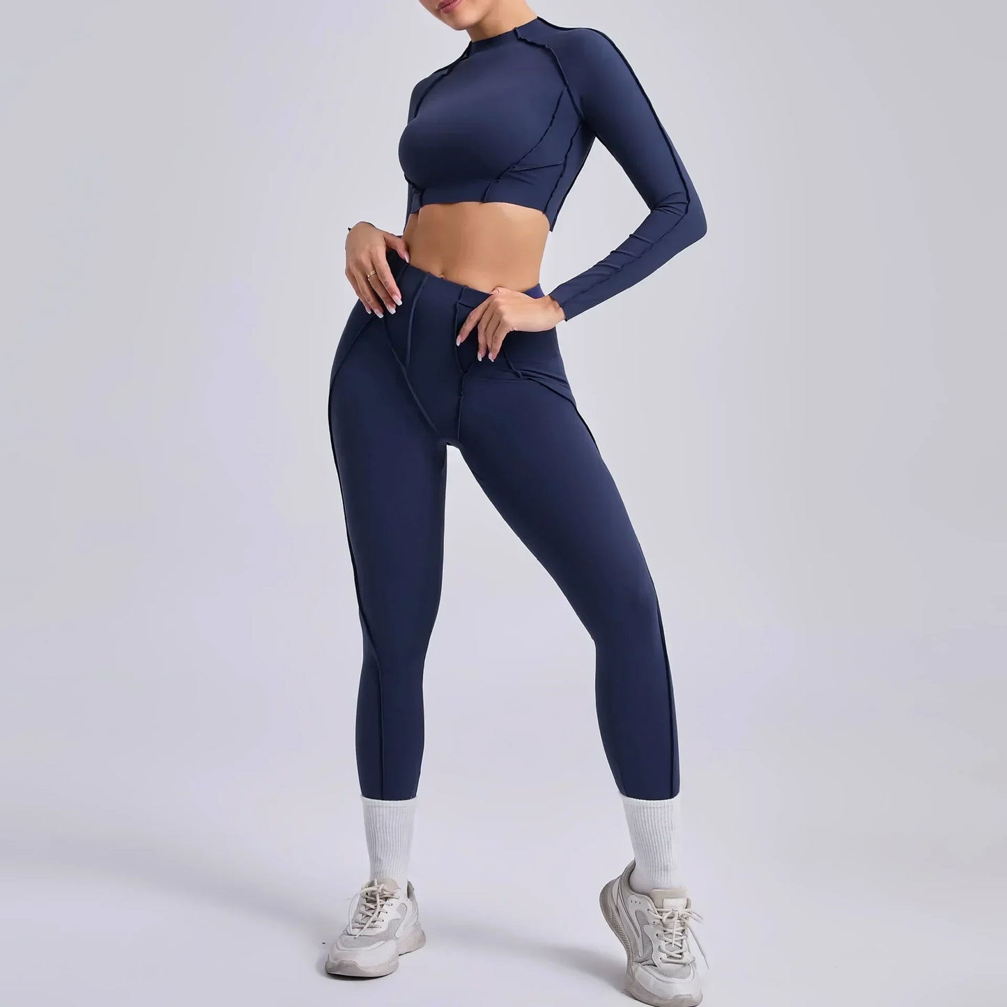 High Waist Skinny Breathable Seamless Yoga Set