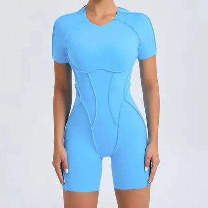 Athletic Wear Padding One-Piece Women Gym Jumpsuit