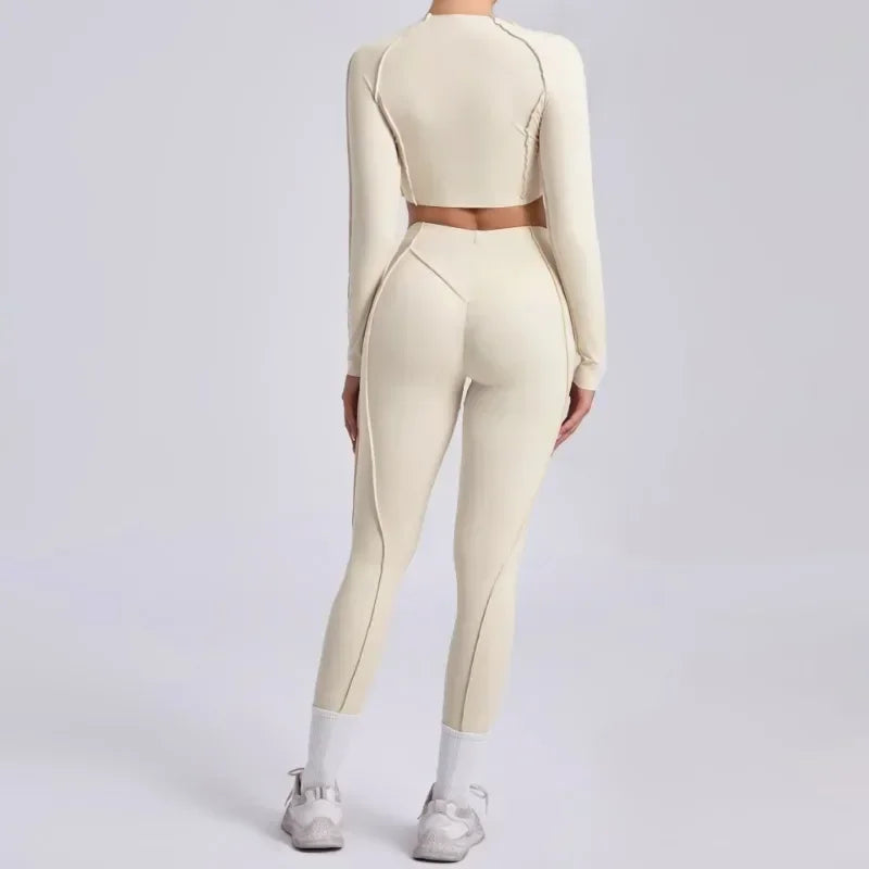 High Waist Skinny Breathable Seamless Yoga Set