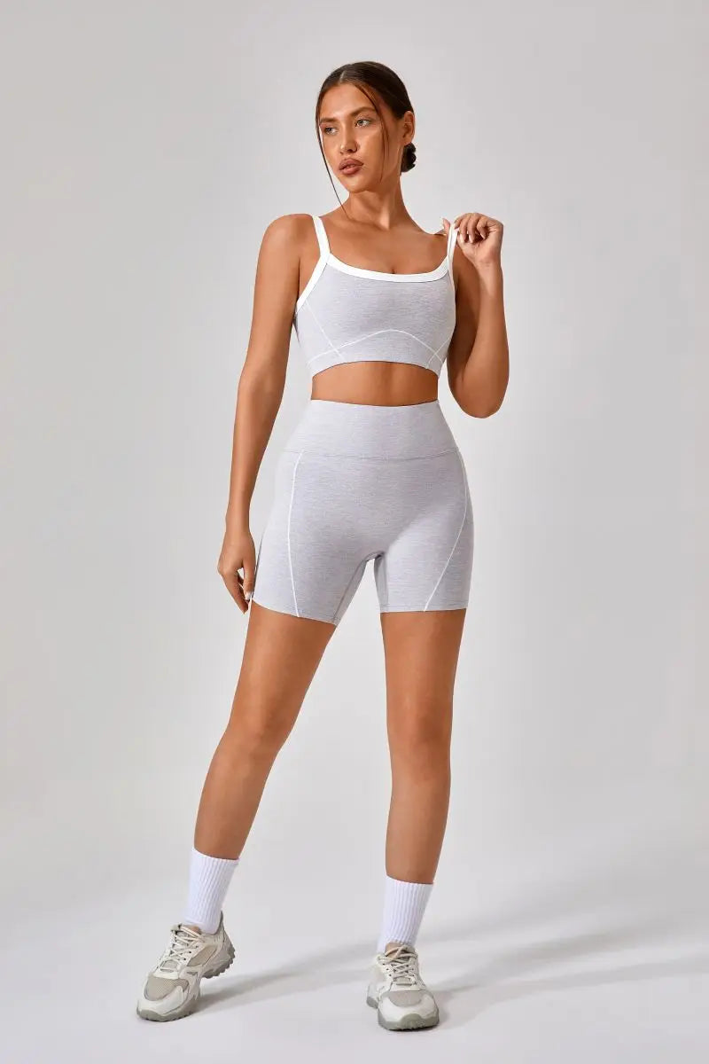 High Waist Flare Split Leggings 2pcs Yoga Suit