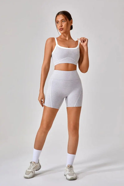 High Waist Flare Split Leggings 2pcs Yoga Suit