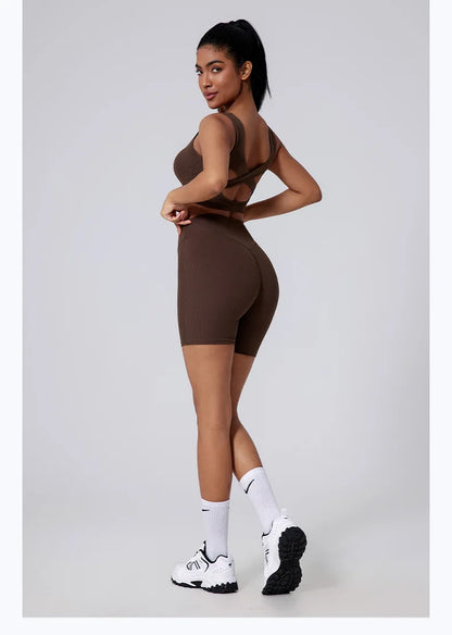 Seamless High Waist Ruching Gym Shorts