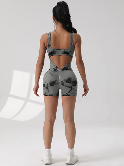 Backless Sleeveless Gym Jumpsuit