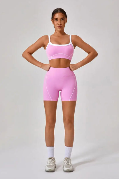 High Waist Flare Split Leggings 2pcs Yoga Suit