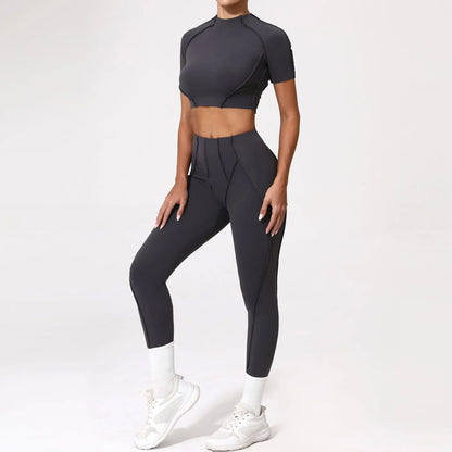 High Waist Skinny Breathable Seamless Yoga Set