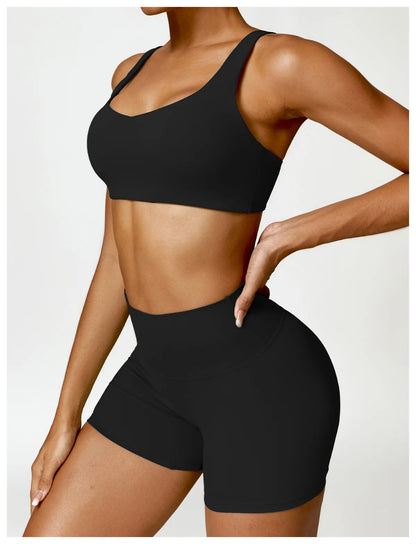 Long Sleeve Crop Top & High-Waist Leggings