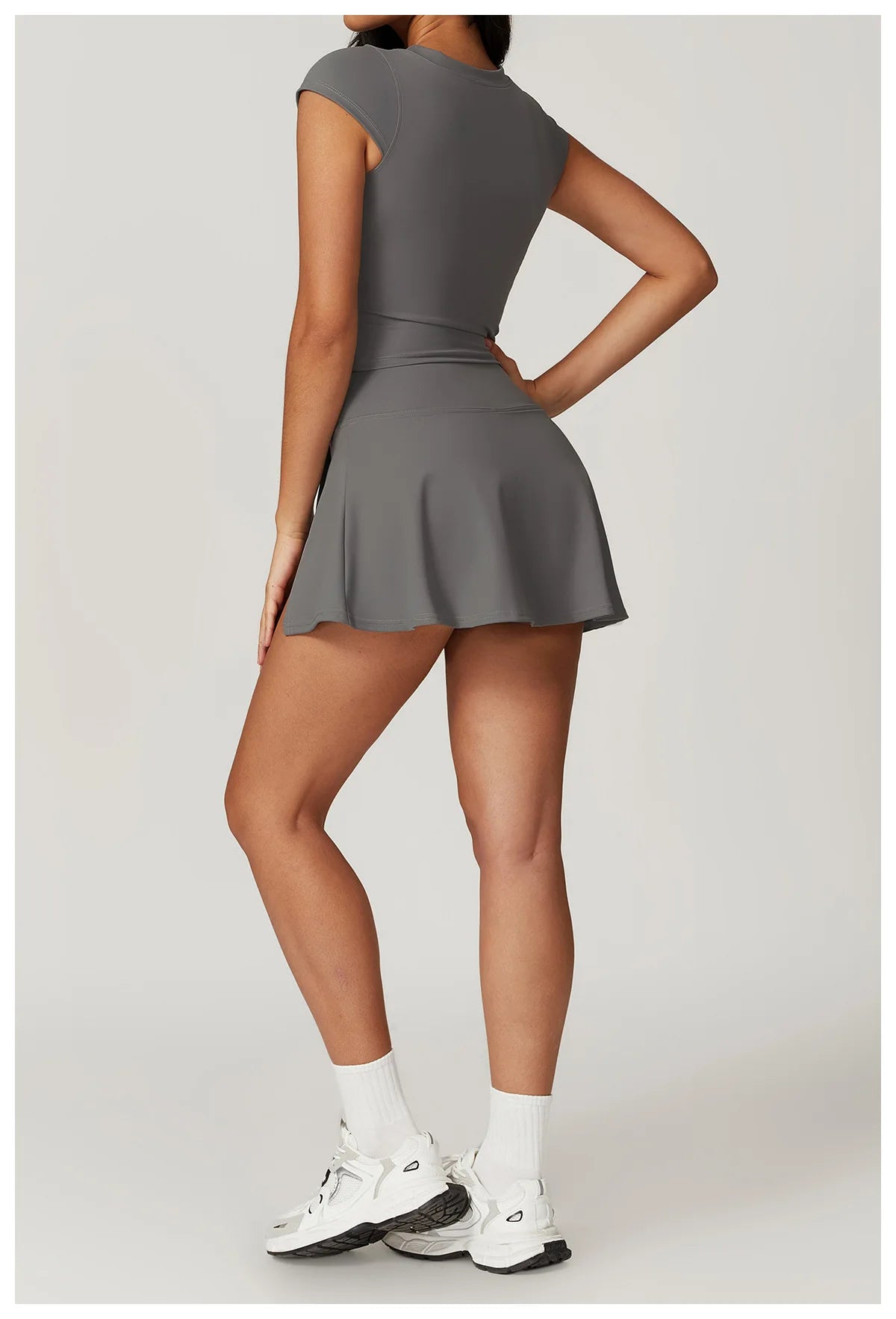 Short Sleeve Female Yoga Short Skirt Tracksuit