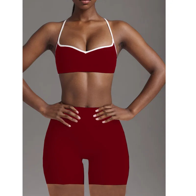 Seamless High Elasticity Yoga Bra Pants Set
