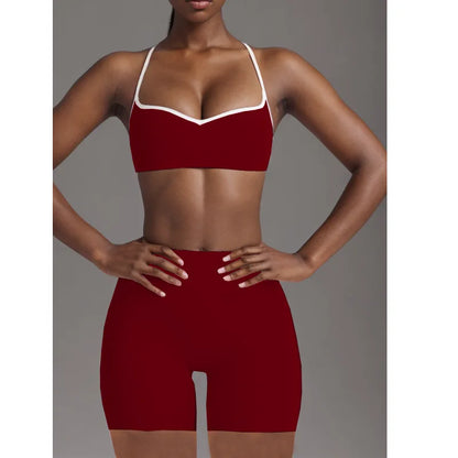 Seamless High Elasticity Yoga Bra Pants Set