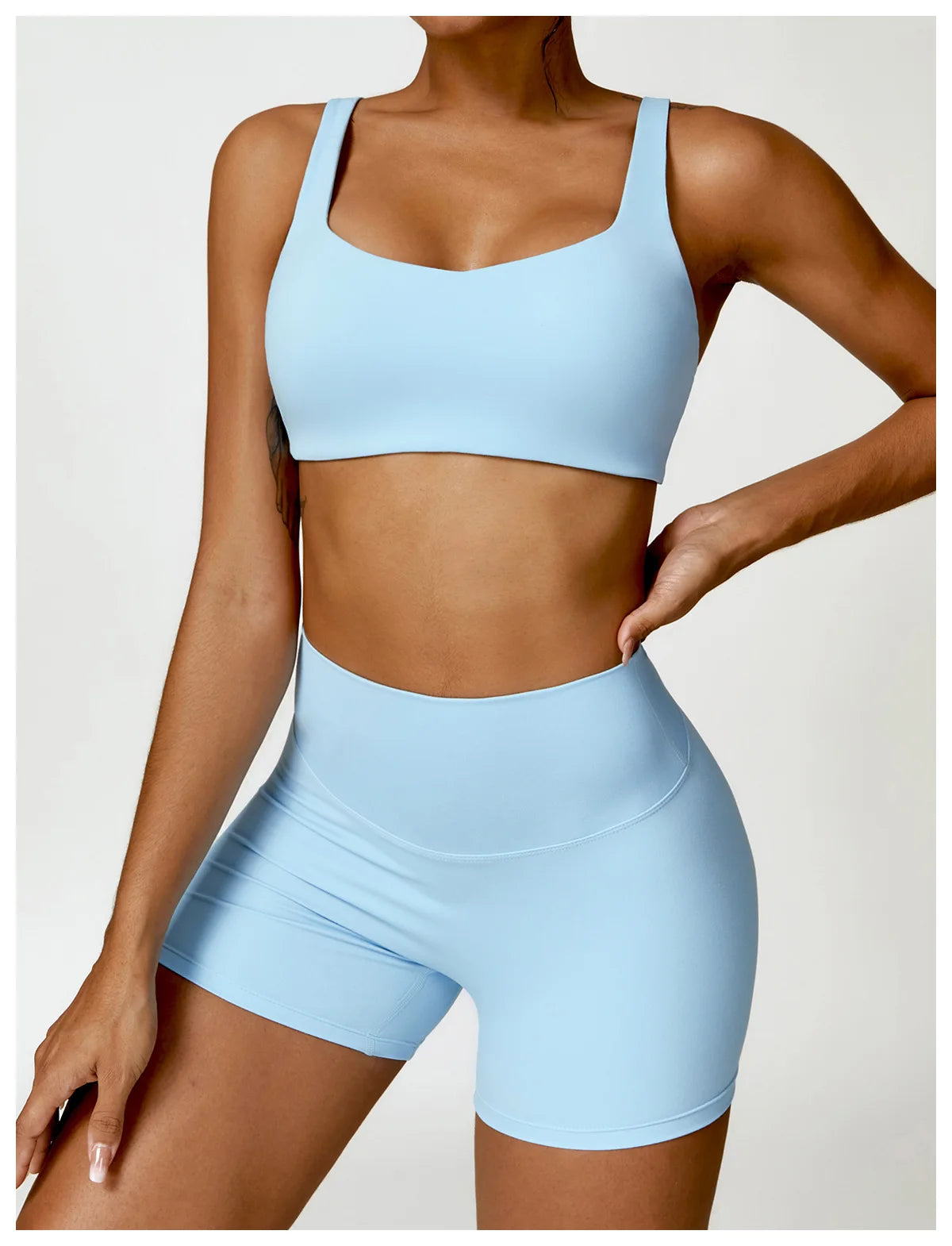 Long Sleeve Crop Top & High-Waist Leggings