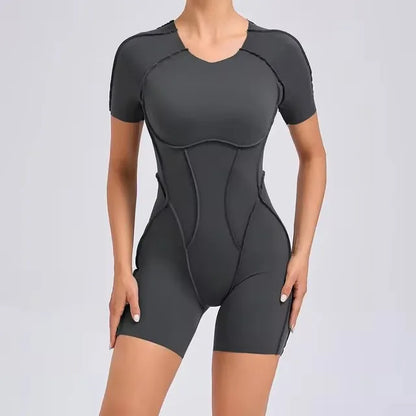 Athletic Wear Padding One-Piece Women Gym Jumpsuit