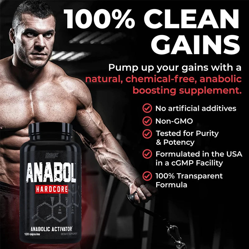 Muscle Supplement for Men, Dietary Capsules, Non-GMO