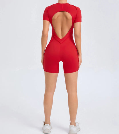 Athletic Wear Padding One-Piece Women Gym Jumpsuit