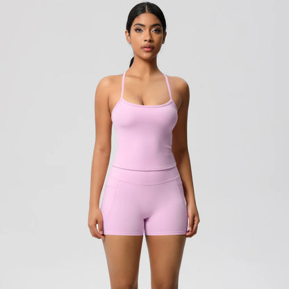 Quick Drying Brushed Sling Yoga Shorts