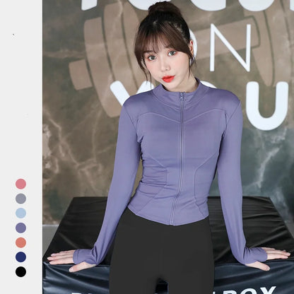 Women Sport Zipper Yoga Jacket
