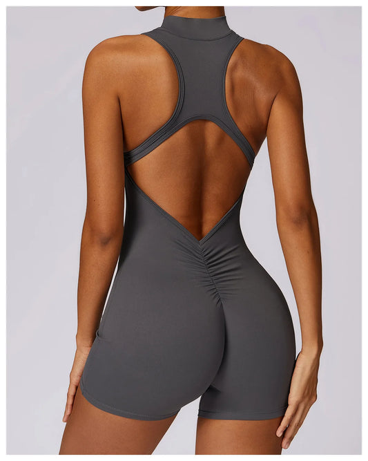 Scrunch Sporty Short Jumpsuit with Bar Suit