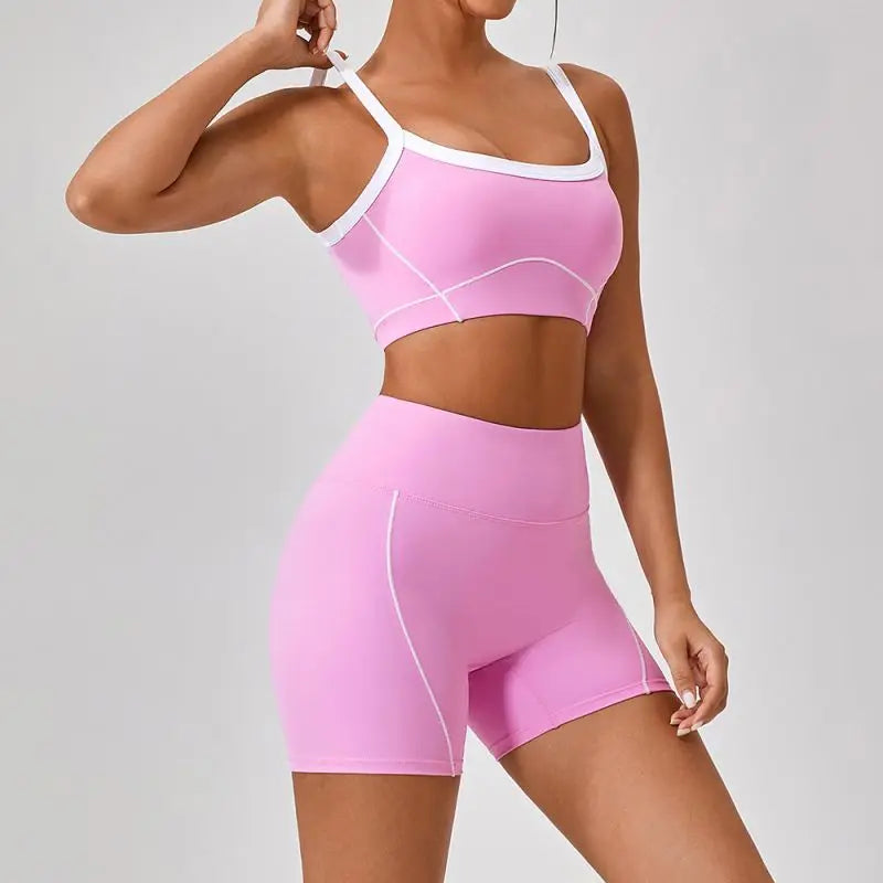 High Waist Flare Split Leggings 2pcs Yoga Suit
