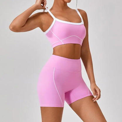 High Waist Flare Split Leggings 2pcs Yoga Suit