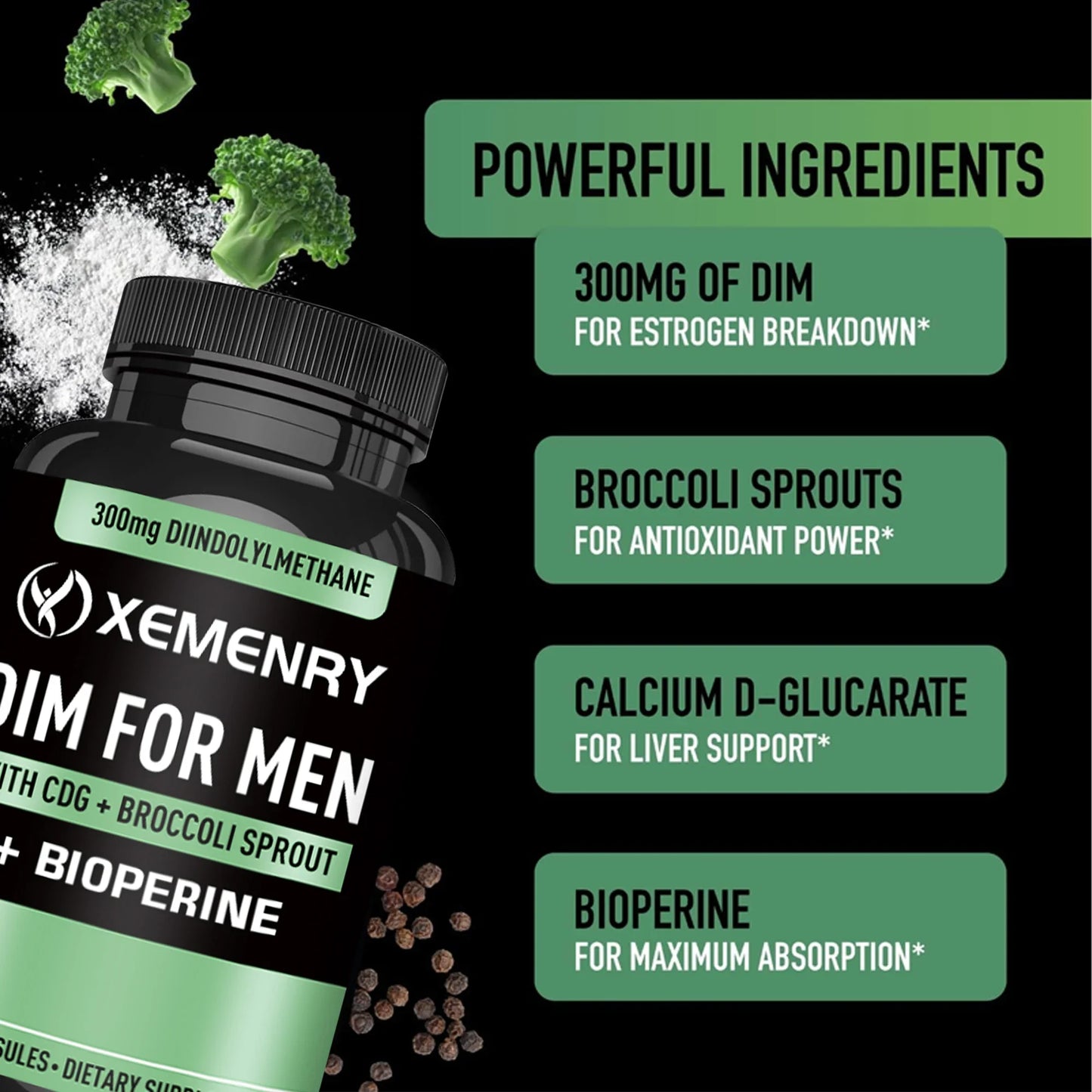 DIM 300mg Capsules for Hormone Balance and Fitness