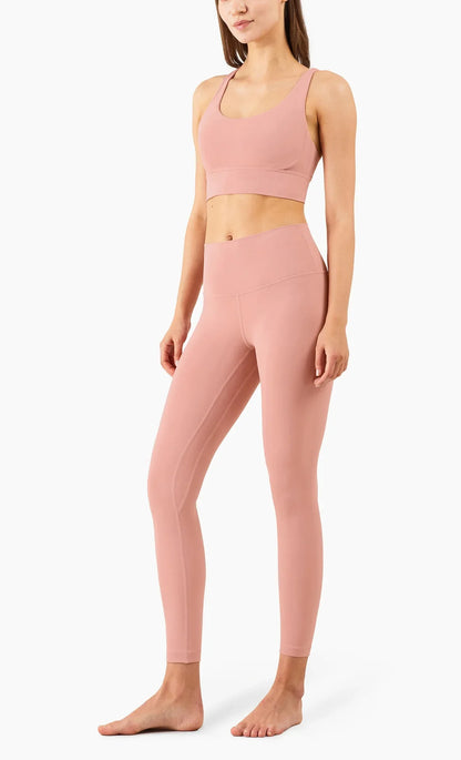 Cross-Back Sports Bra & High-Waist Leggings