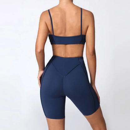 High Waisted Peach Hip Quick Drying Sports Bra Suits
