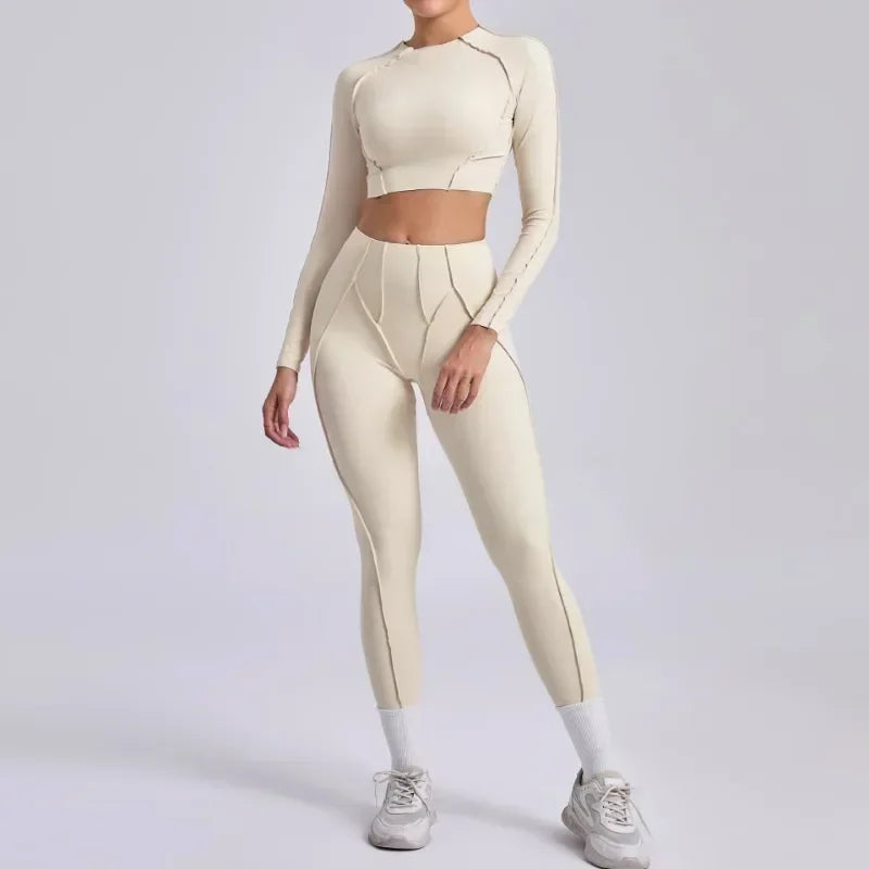 High Waist Skinny Breathable Seamless Yoga Set