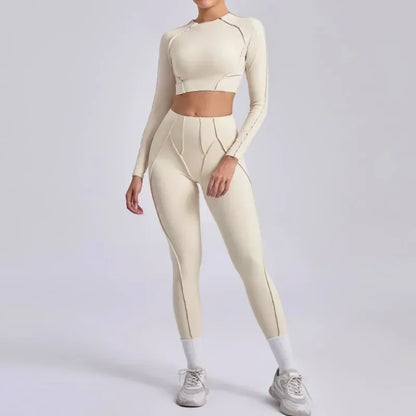 High Waist Skinny Breathable Seamless Yoga Set