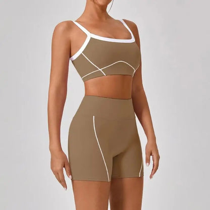 High Waist Flare Split Leggings 2pcs Yoga Suit