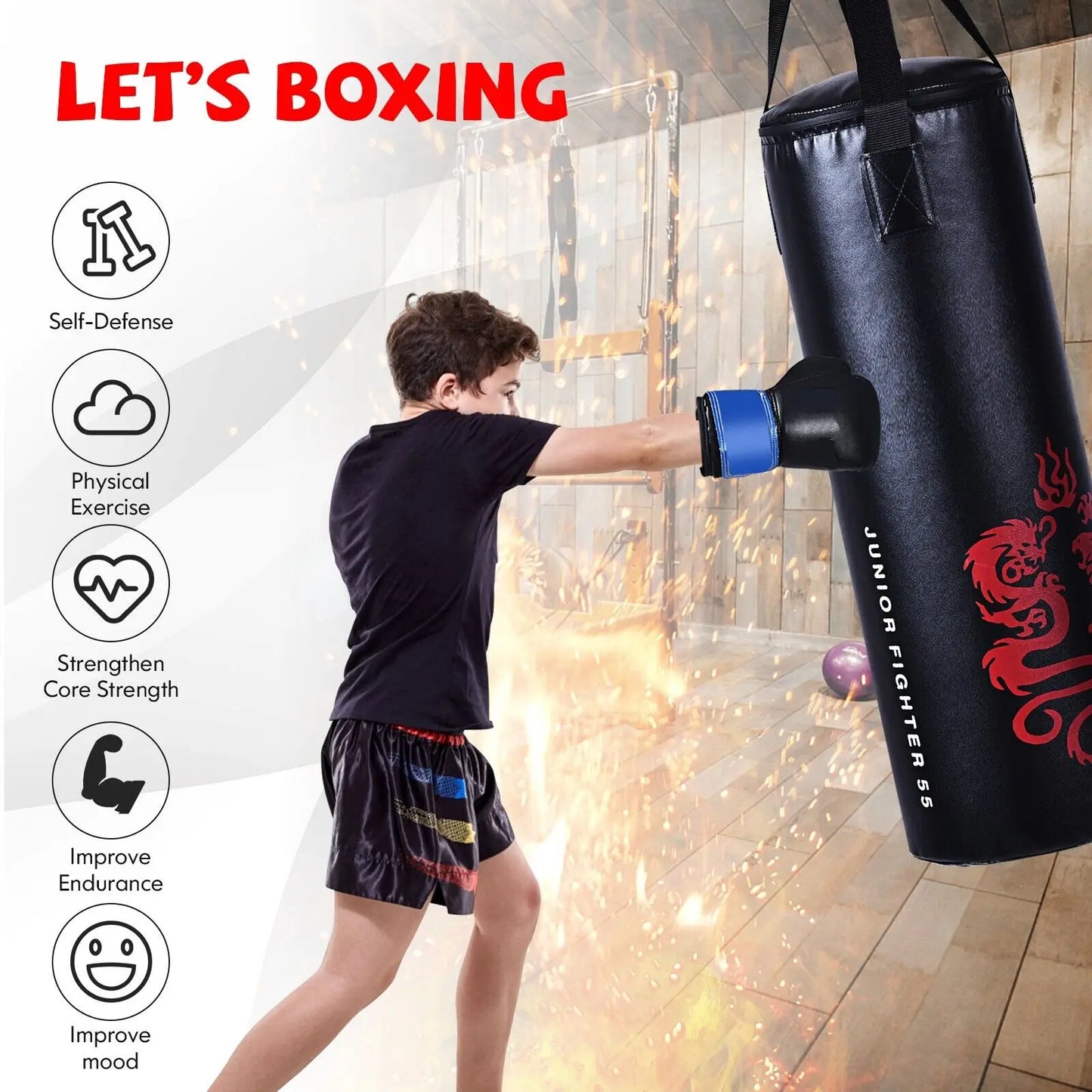 5 PCS Kids Punching Bag Set