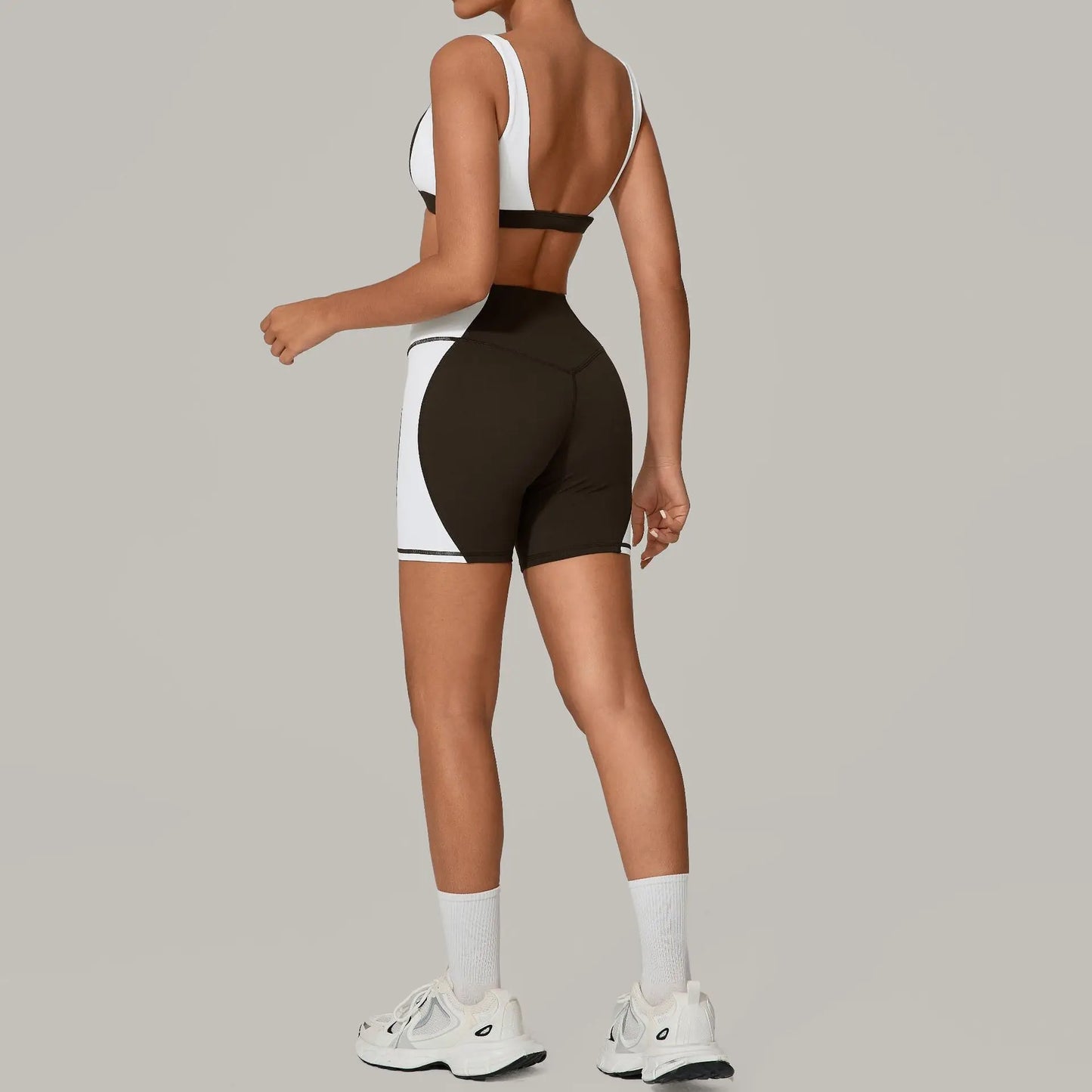Women's Spliced Sports High Waist Yoga Set