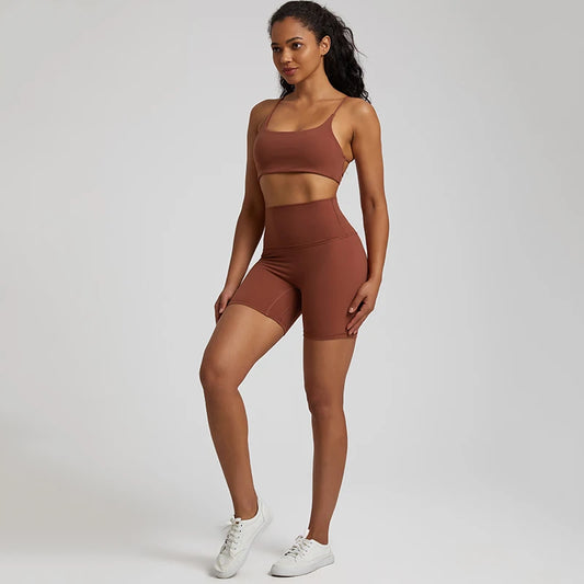 High Stretch Backless Sport Bra Suits Yoga Set
