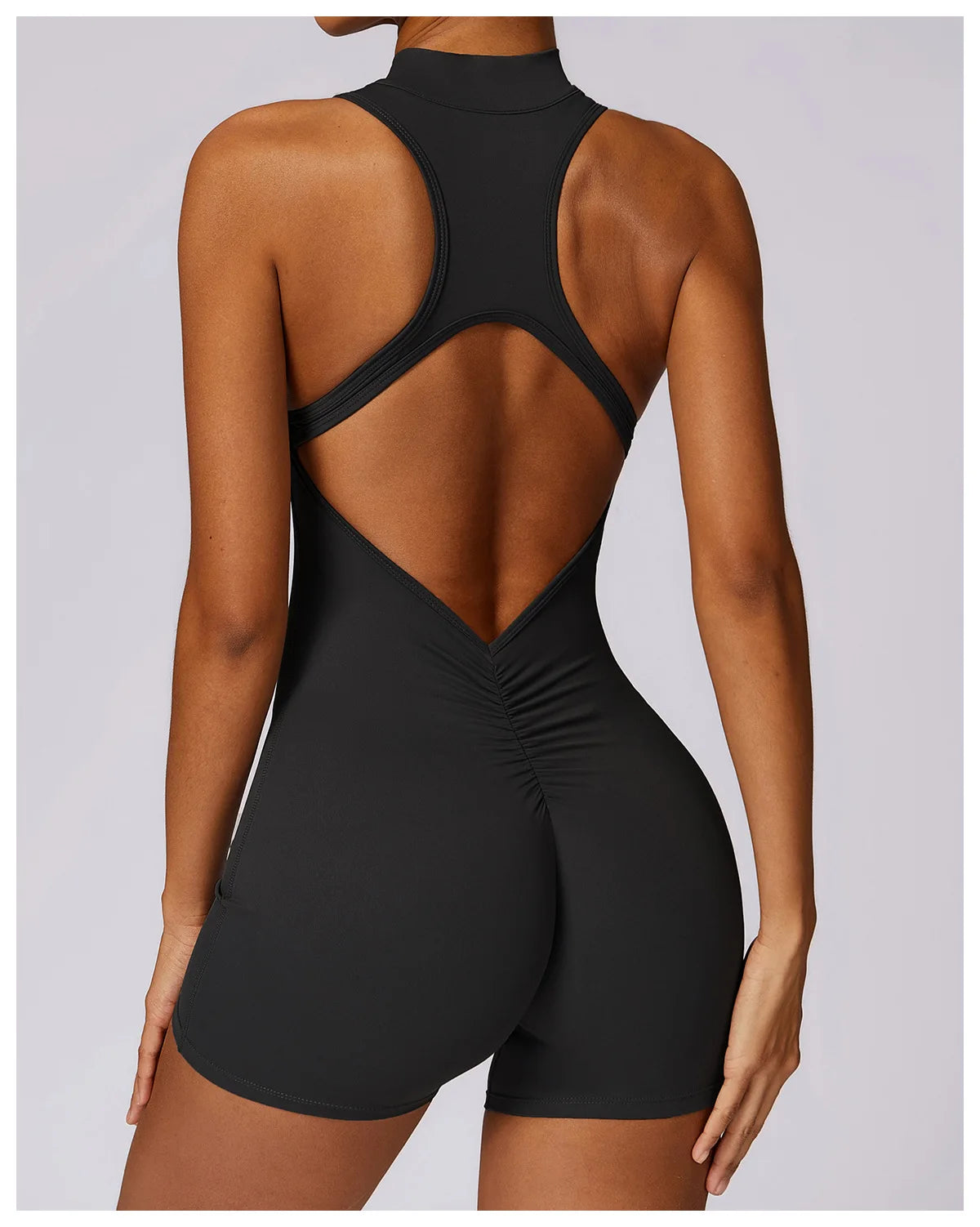 Scrunch Sporty Short Jumpsuit with Bar Suit