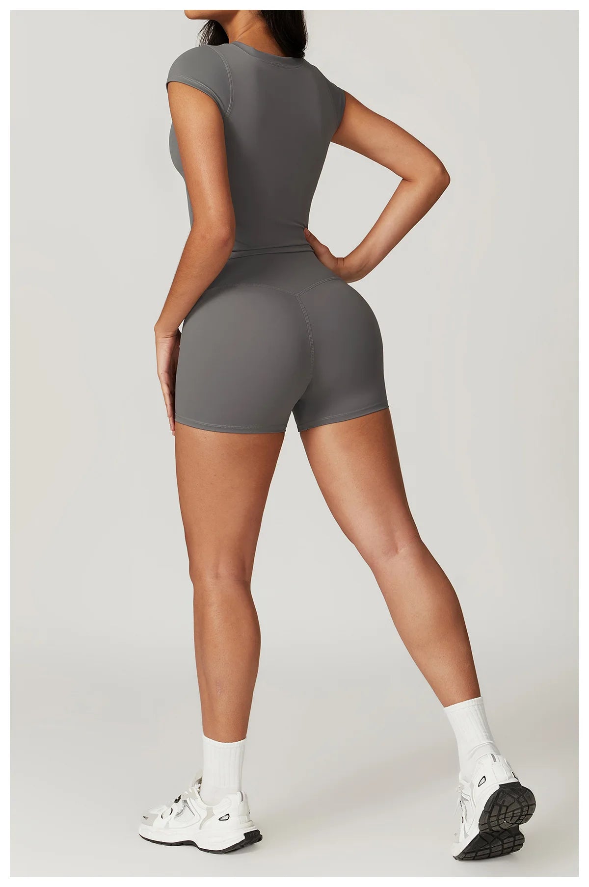 Short Sleeve Female Yoga Short Skirt Tracksuit