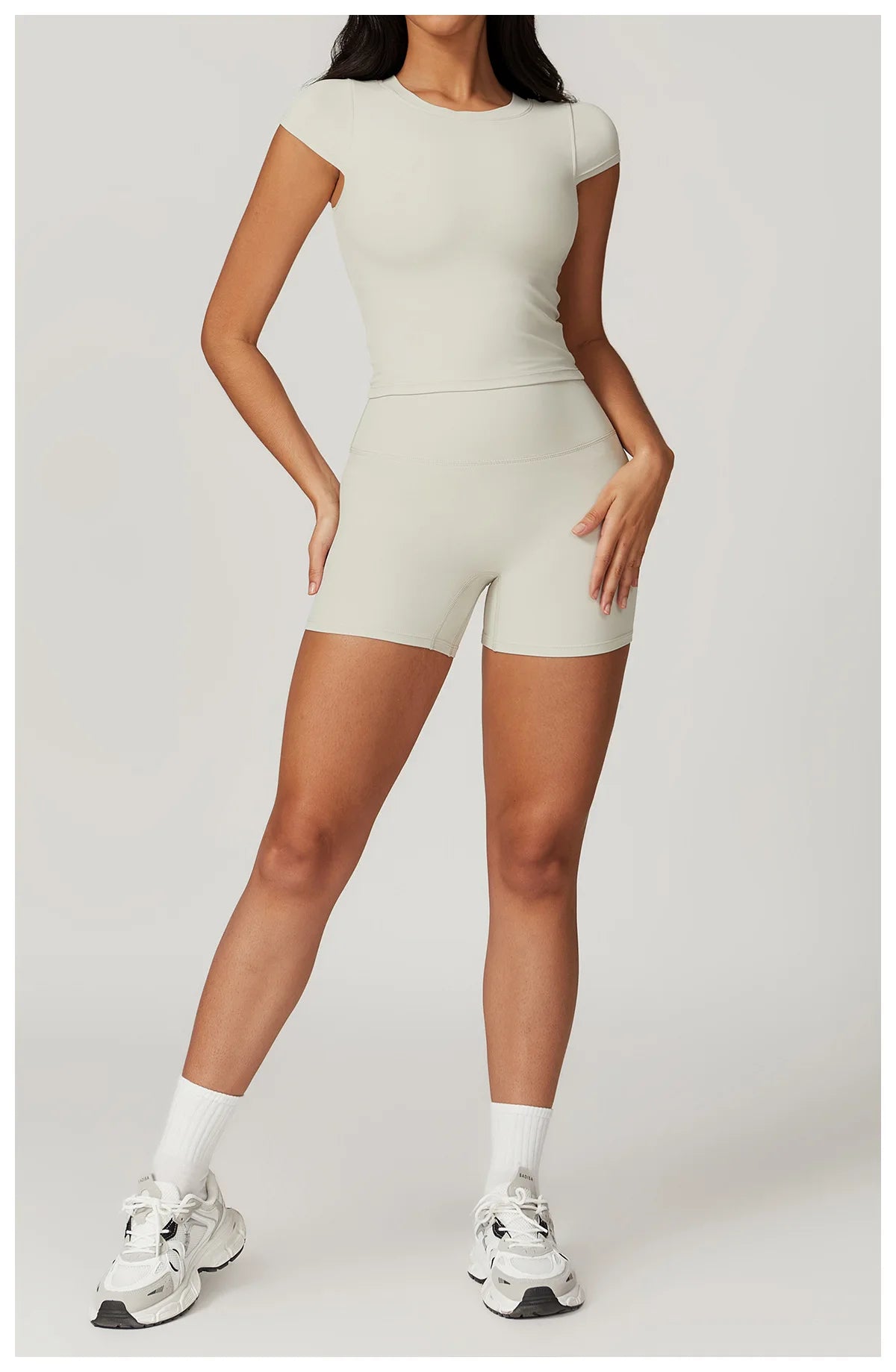 Short Sleeve Female Yoga Short Skirt Tracksuit