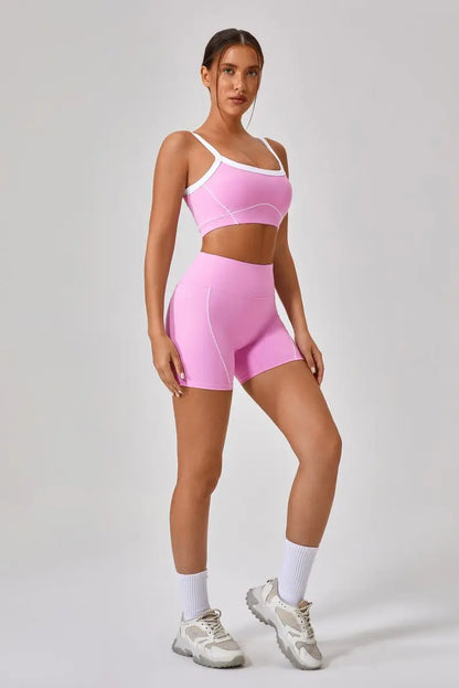 High Waist Flare Split Leggings 2pcs Yoga Suit