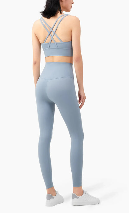 Cross-Back Sports Bra & High-Waist Leggings