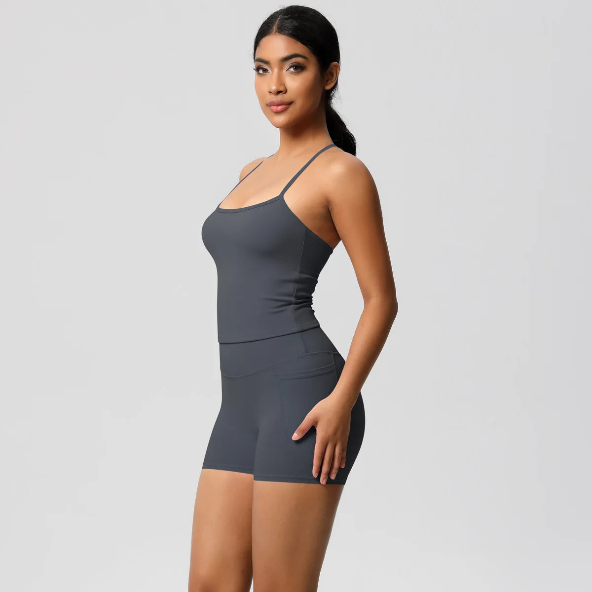 Quick Drying Brushed Sling Yoga Shorts