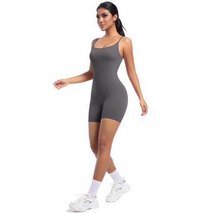 Seamless Jumpsuit Romper Backless Set