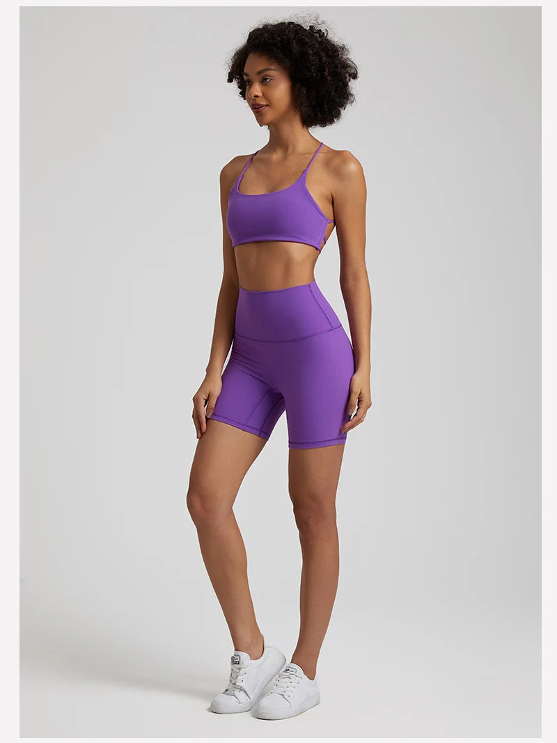 High Stretch Backless Sport Bra Suits Yoga Set