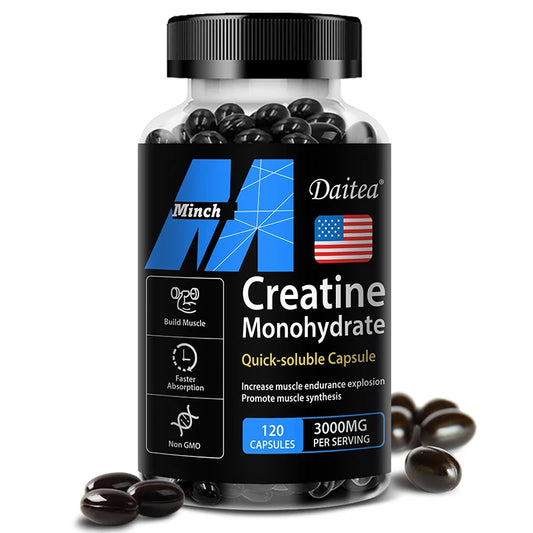 Creatine Monohydrate 3000mg Capsules for Fitness