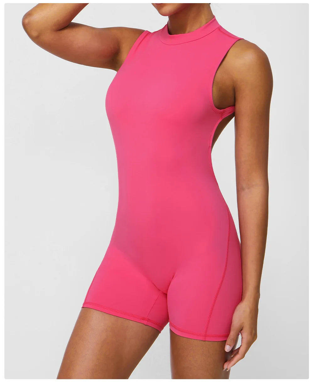 Sexy Back V Jumpsuits Women's Tracksuit Yoga Set