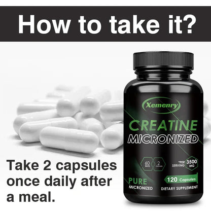 Creatine Monohydrate Capsules  120 Capsules