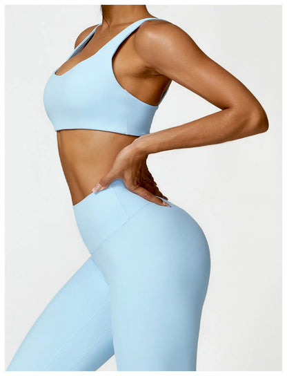 Long Sleeve Crop Top & High-Waist Leggings