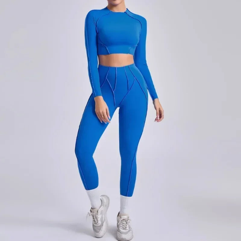 High Waist Skinny Breathable Seamless Yoga Set