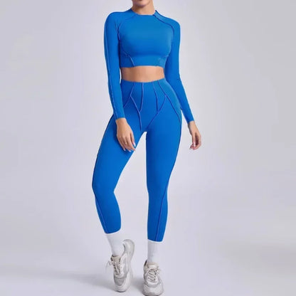 High Waist Skinny Breathable Seamless Yoga Set