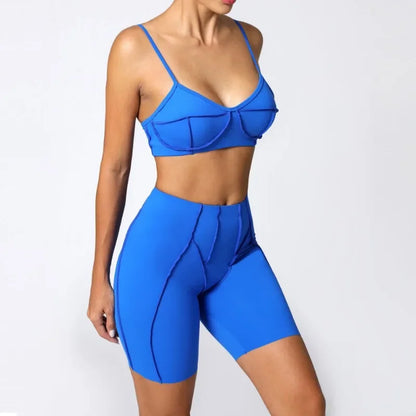 High Waisted Peach Hip Quick Drying Sports Bra Suits