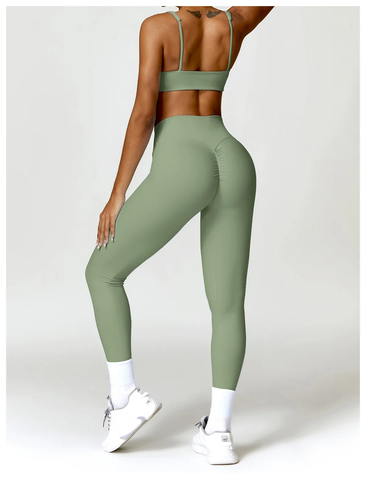 Long Sleeve Crop Top & High-Waist Leggings